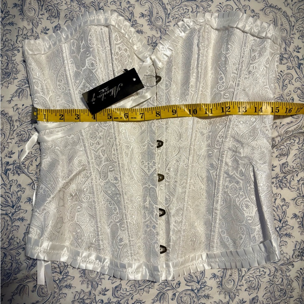 Elegant White Lace Corset Top NWT